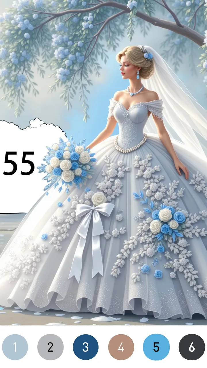 Gown Color by Number Book screenshot 4