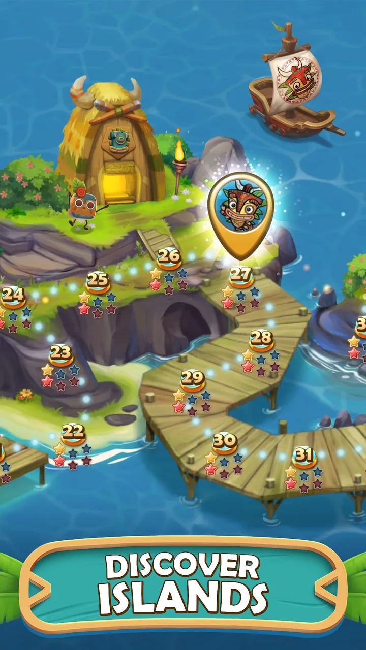Tiki Solitaire TriPeaks screenshot 2