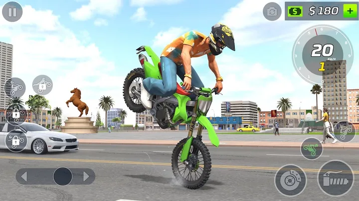 Moto Bike Stunt Wheelie Game screenshot 2