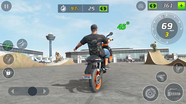 Moto Bike Stunt Wheelie Game screenshot 3