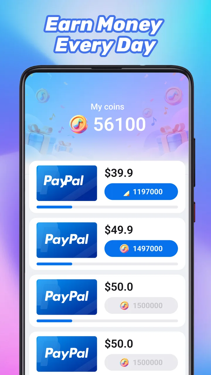 Happy Tunes - Earn & Play screenshot 2