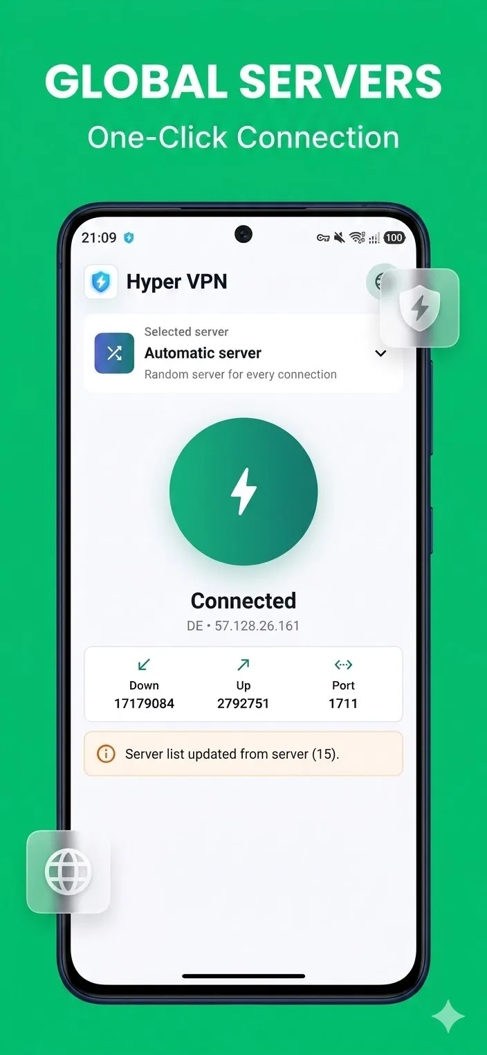 Hyper VPN فیلتر شکن قوی پرسرعت screenshot 1