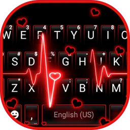 Neon Red Heartbeat Theme icon