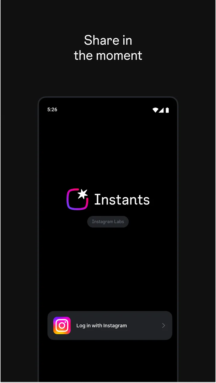 Instants, an Instagram app screenshot 1