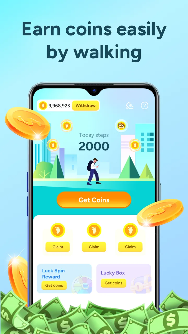 WalkStep:Tracker & Reward screenshot 1