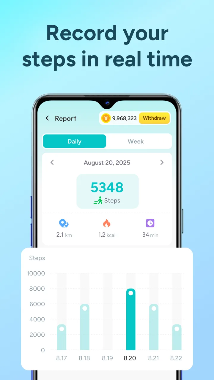 WalkStep:Tracker & Reward screenshot 4