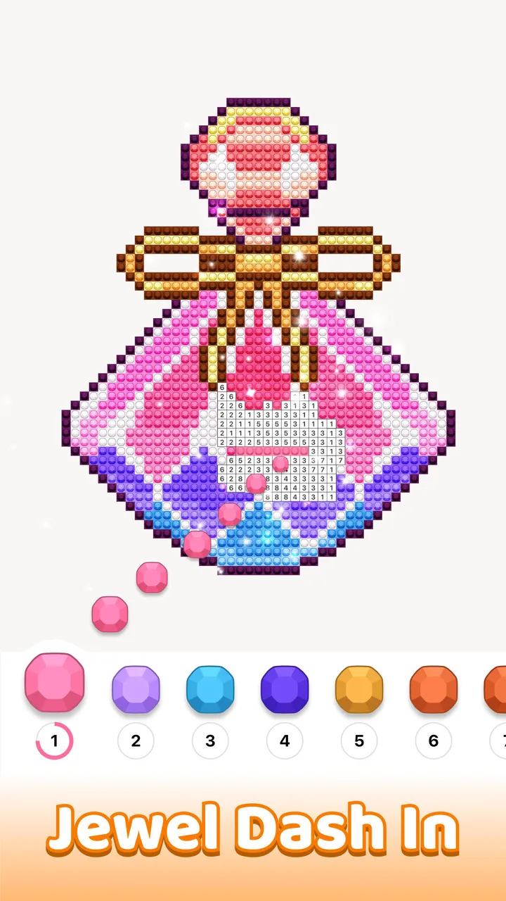 Jewelscapes: Color by Number screenshot 1