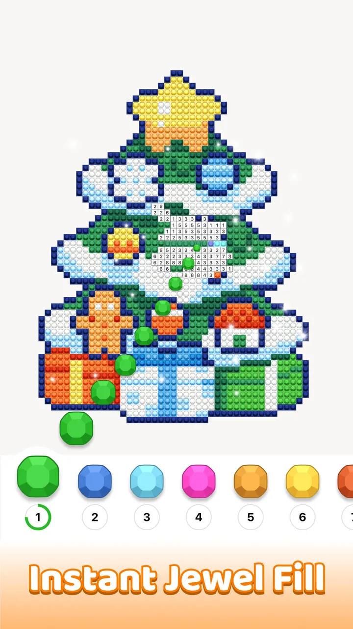 Jewelscapes: Color by Number screenshot 2