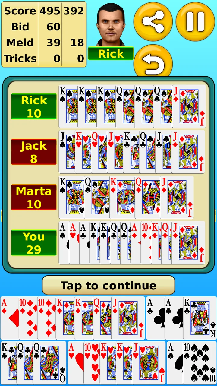 Pinochle screenshot 2