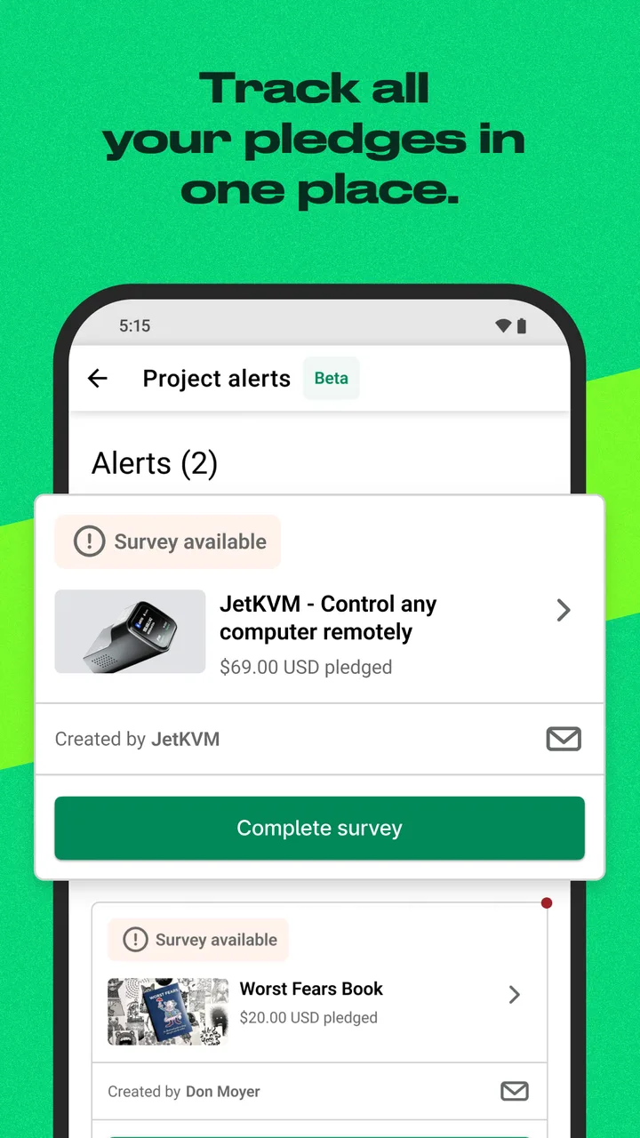 Kickstarter screenshot 4