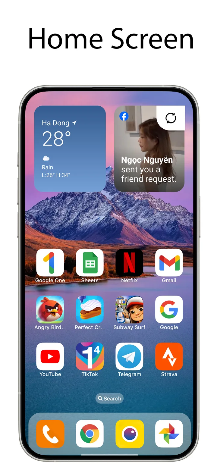 OS Launcher 18 - Phone 16 Max screenshot 1