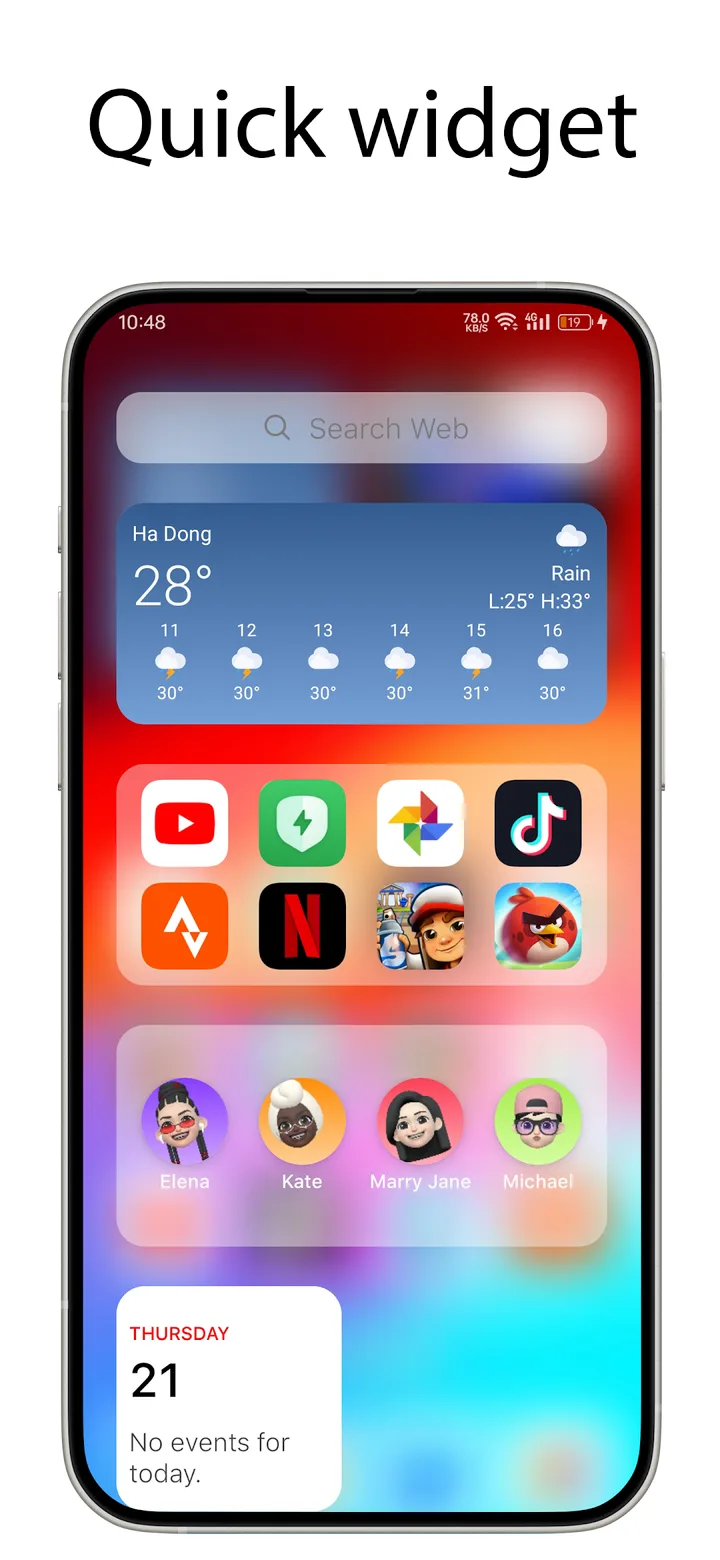 OS Launcher 18 - Phone 16 Max screenshot 2