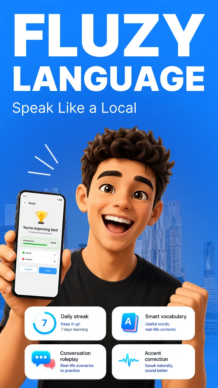 Fluzy: Learn Language with AI screenshot 1