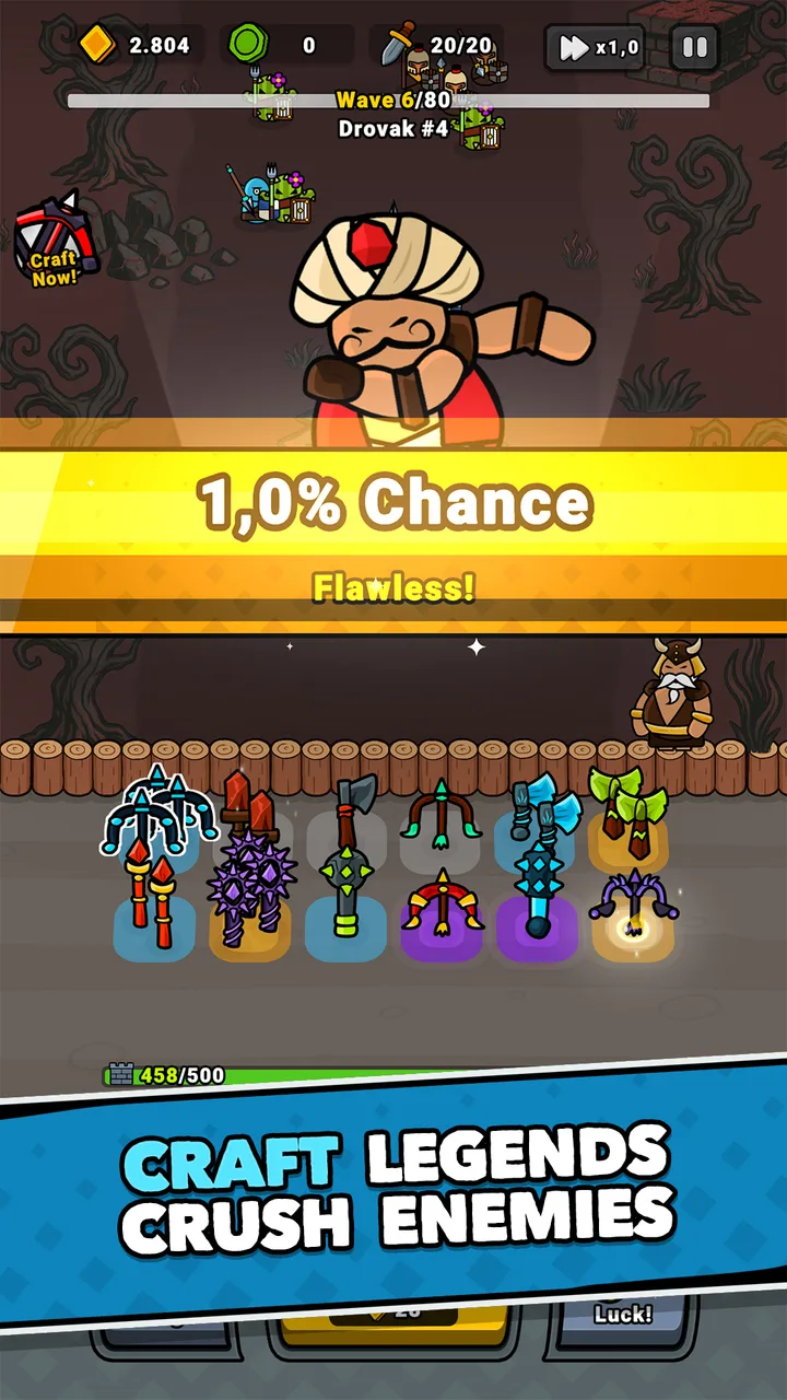 Lucky Forge: Idle TD Game screenshot 2