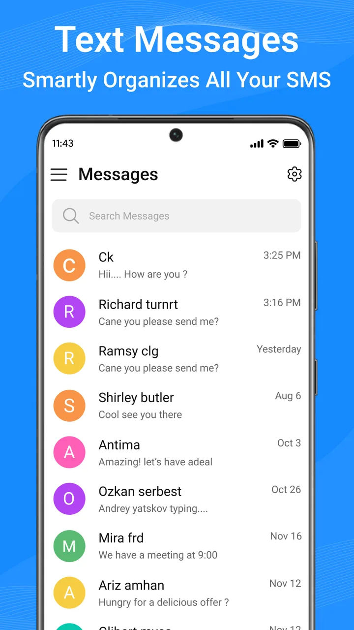 Messages: Text SMS screenshot 1