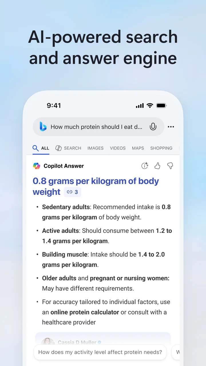 Microsoft Bing Search screenshot 1