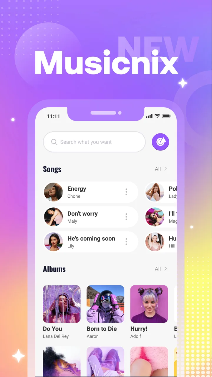 Musicnix - MP3 Player screenshot 1