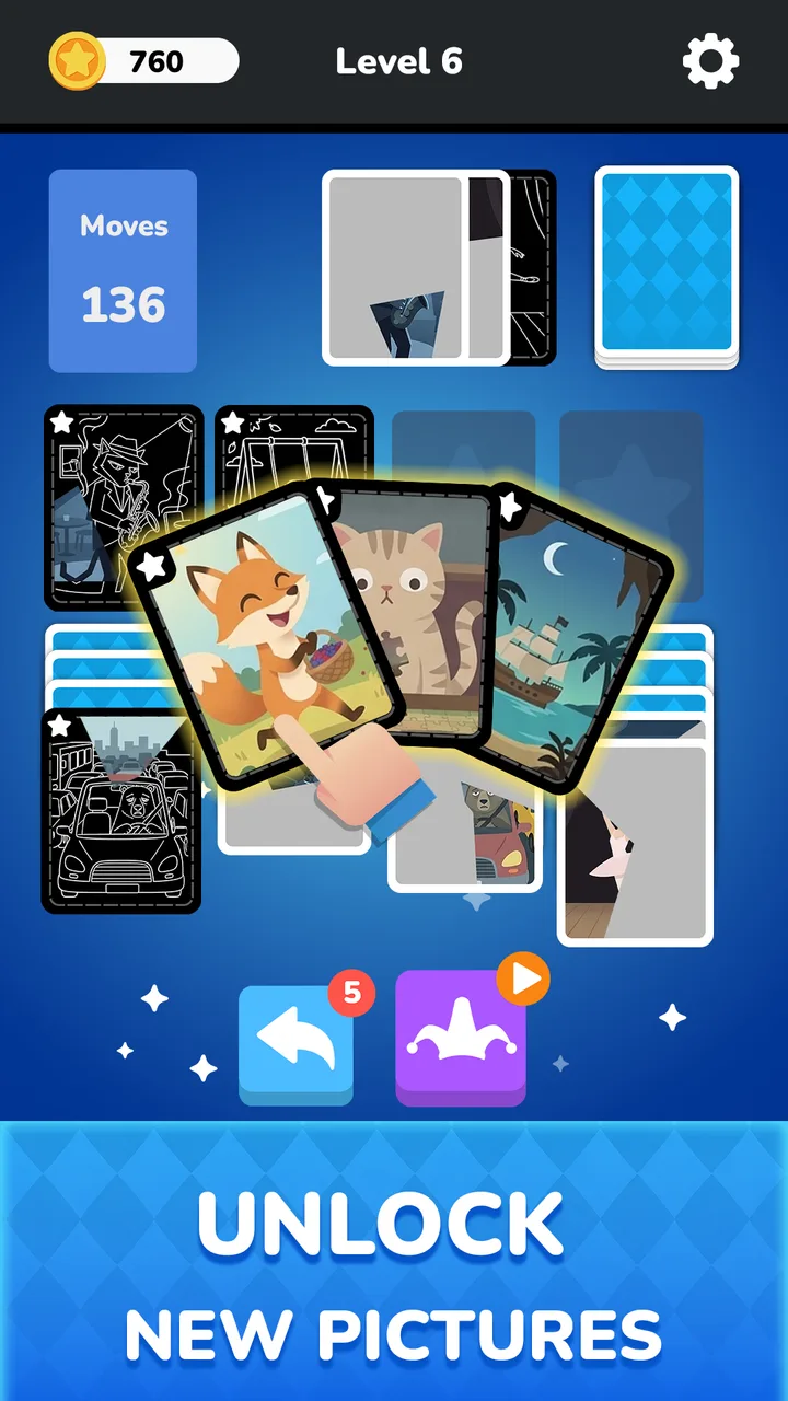 Solitaire - Puzzle Images screenshot 2