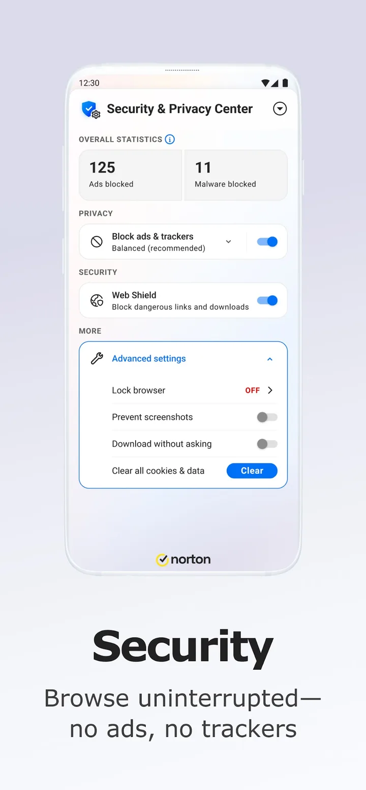Norton Private Browser screenshot 1