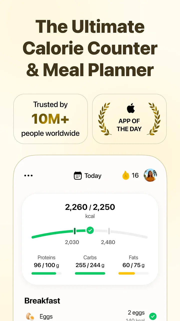 Fitia: Calorie Counter & Diet screenshot 1