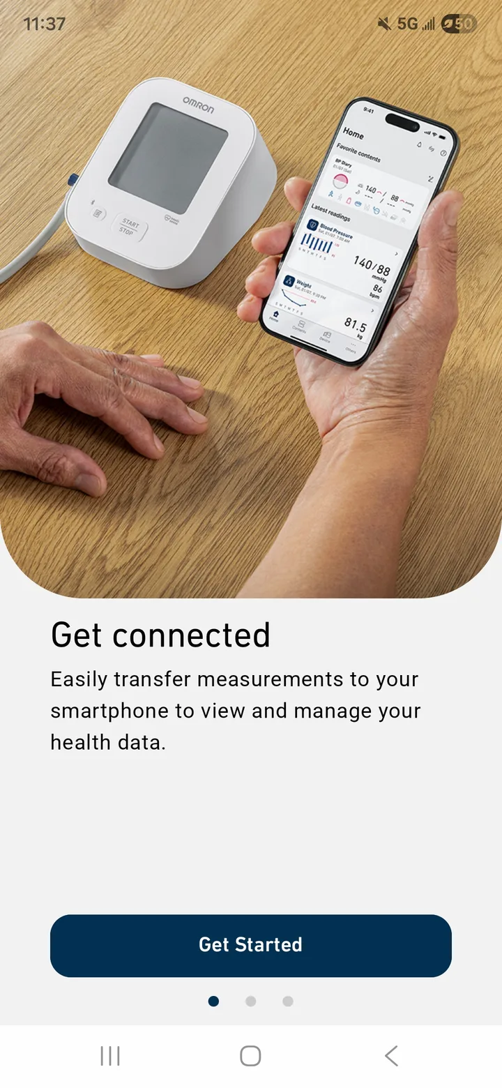 OMRON connect screenshot 1