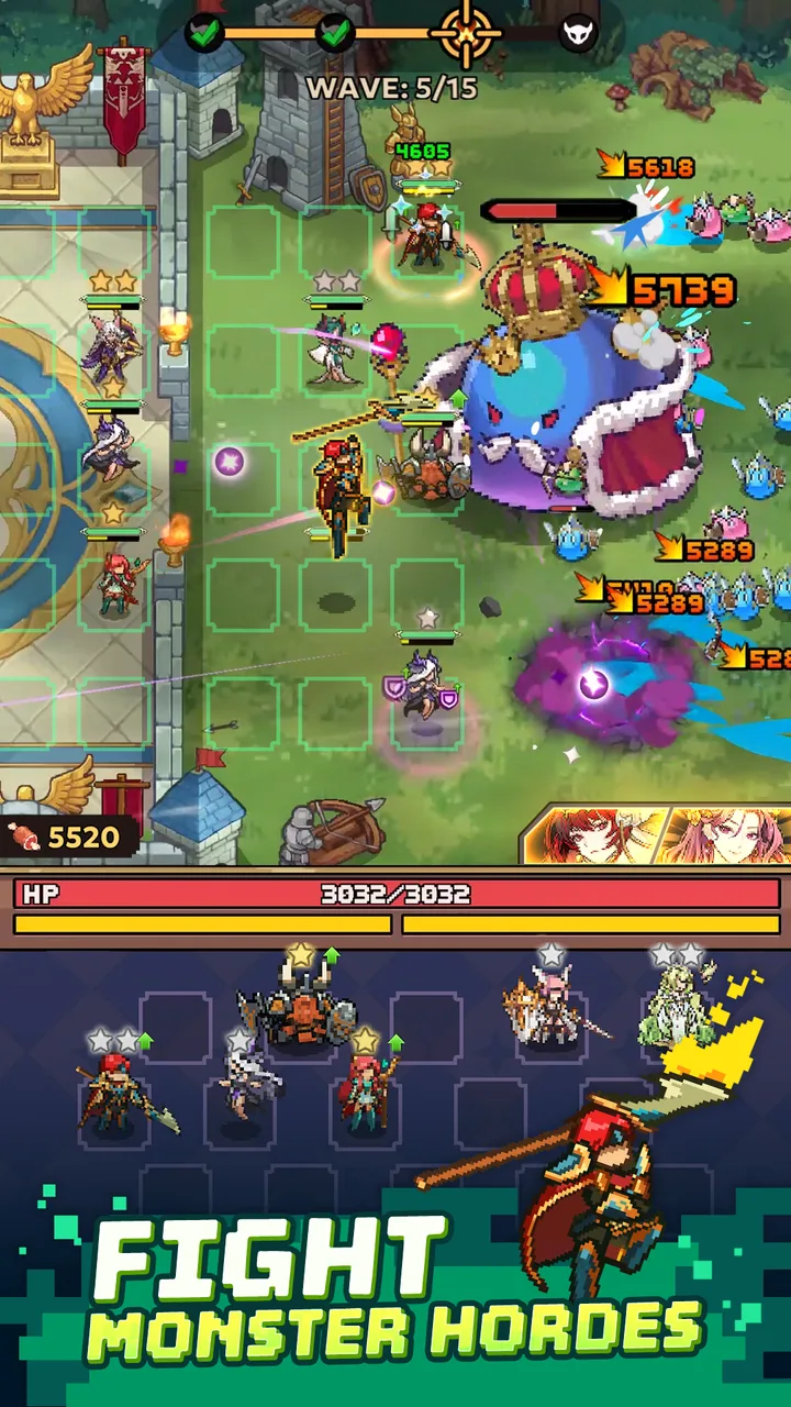 Pixel Defenders: Merge TD Game screenshot 1