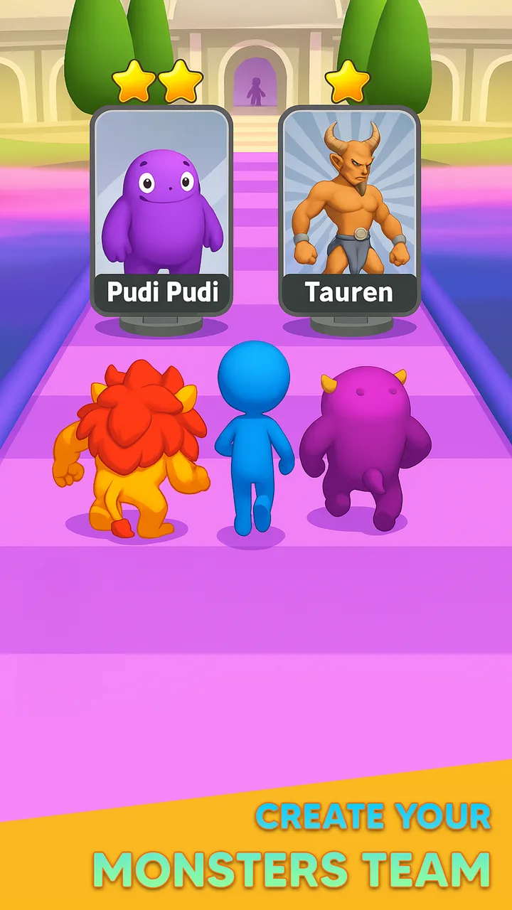 Monster Draft : Merge Runner screenshot 1