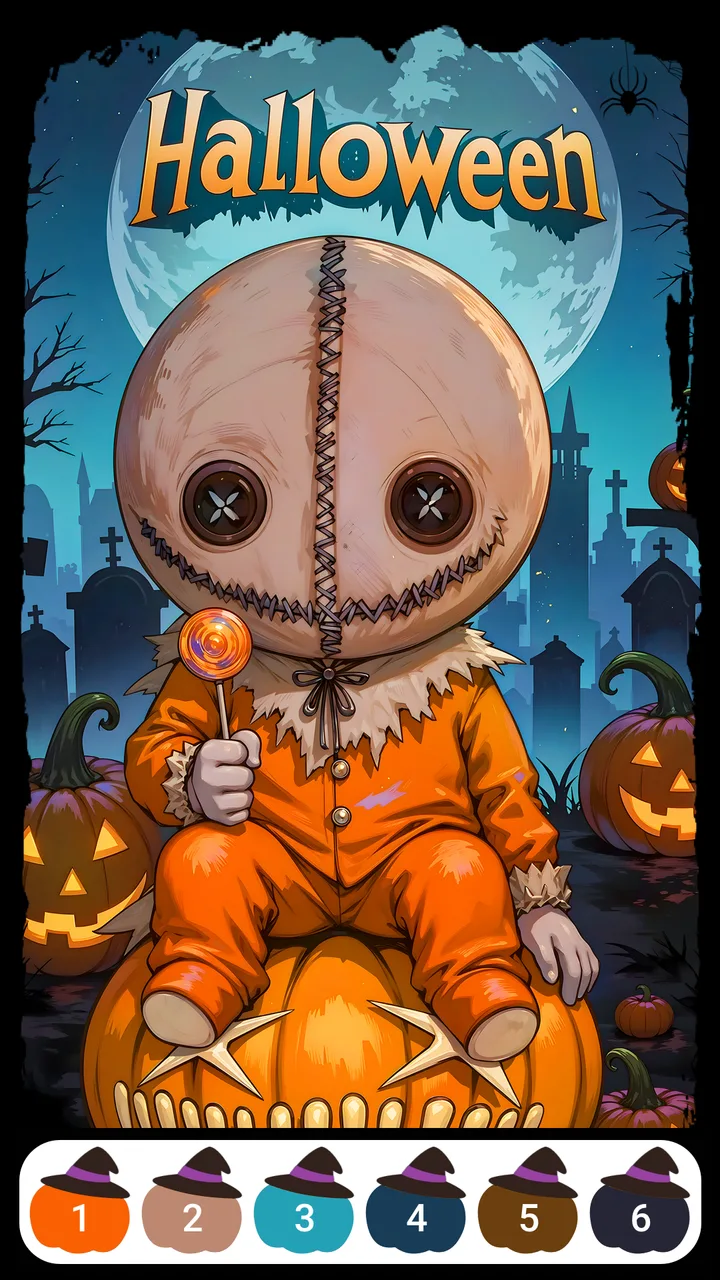 Dark Halloween Color by Number screenshot 4