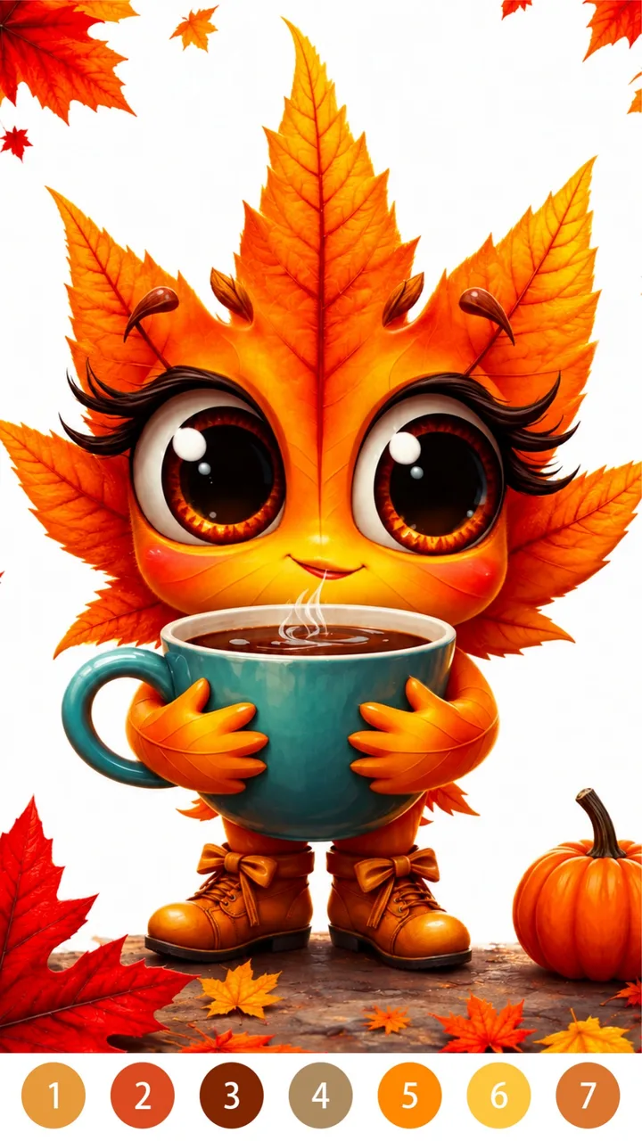 Golden Autumn: Color by Number screenshot 2
