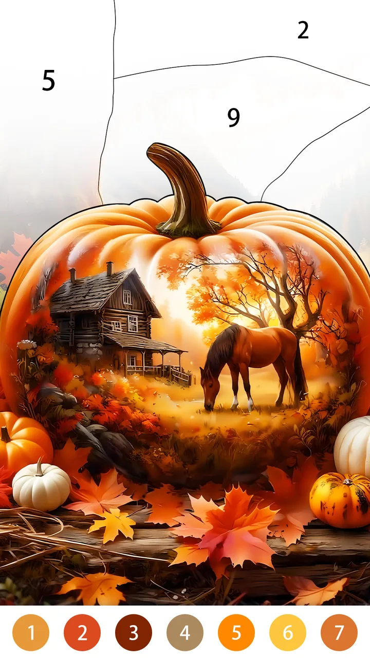 Golden Autumn: Color by Number screenshot 3