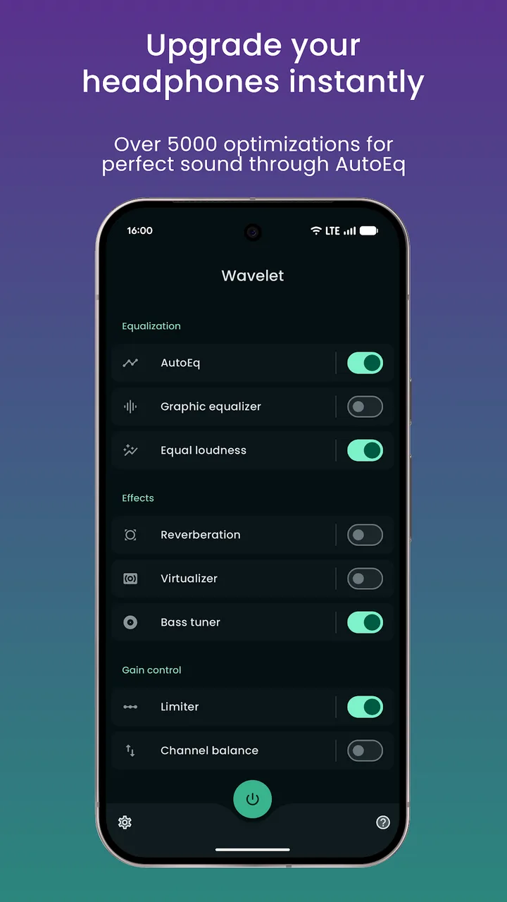 Wavelet: headphone equalizer screenshot 1