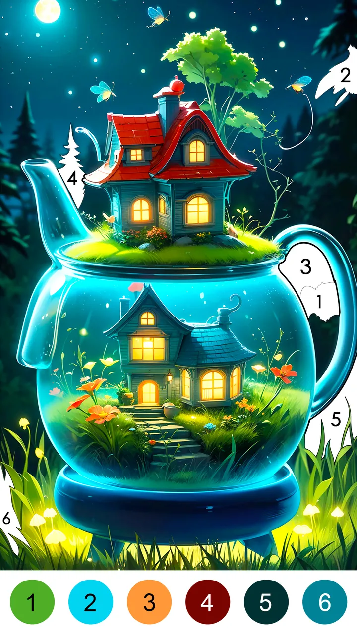 Fantasy Color-Paint By Number screenshot 2