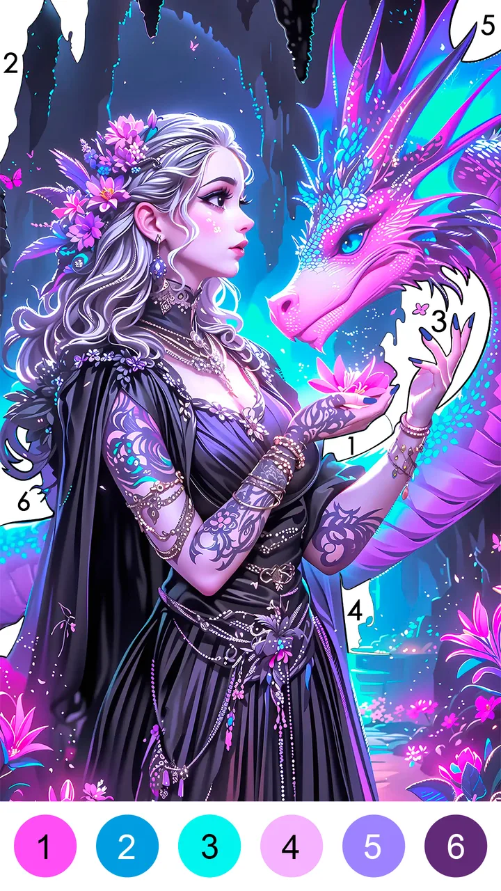Fantasy Color-Paint By Number screenshot 3