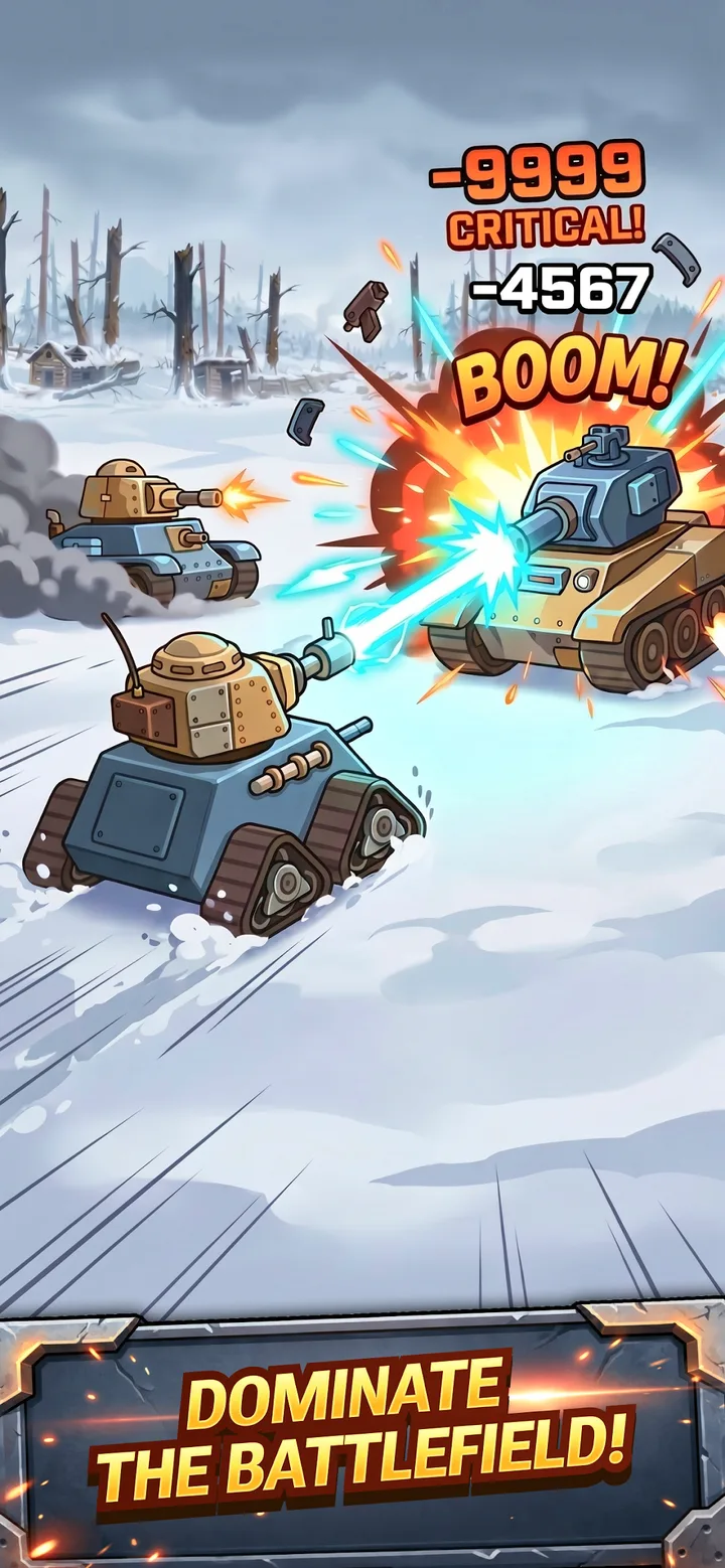 Steelborn: Tank Idle RPG screenshot 1