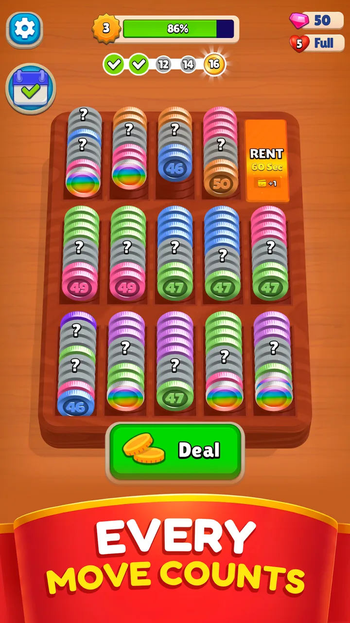 Pocket Sort: Coin Merge Puzzle screenshot 3