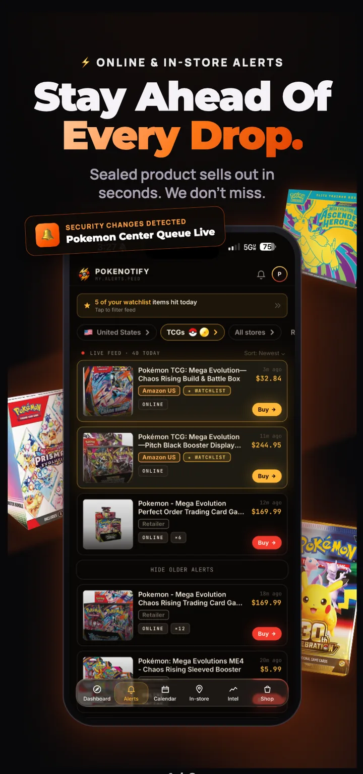 PokeNotify: TCG Restock Alerts screenshot 1