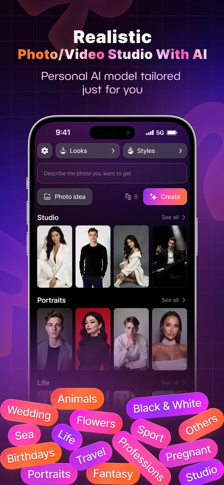 AI Photo Generator - ReCrea screenshot 1