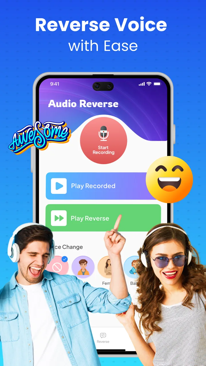 Reverse Audio: Reverse Singing screenshot 1