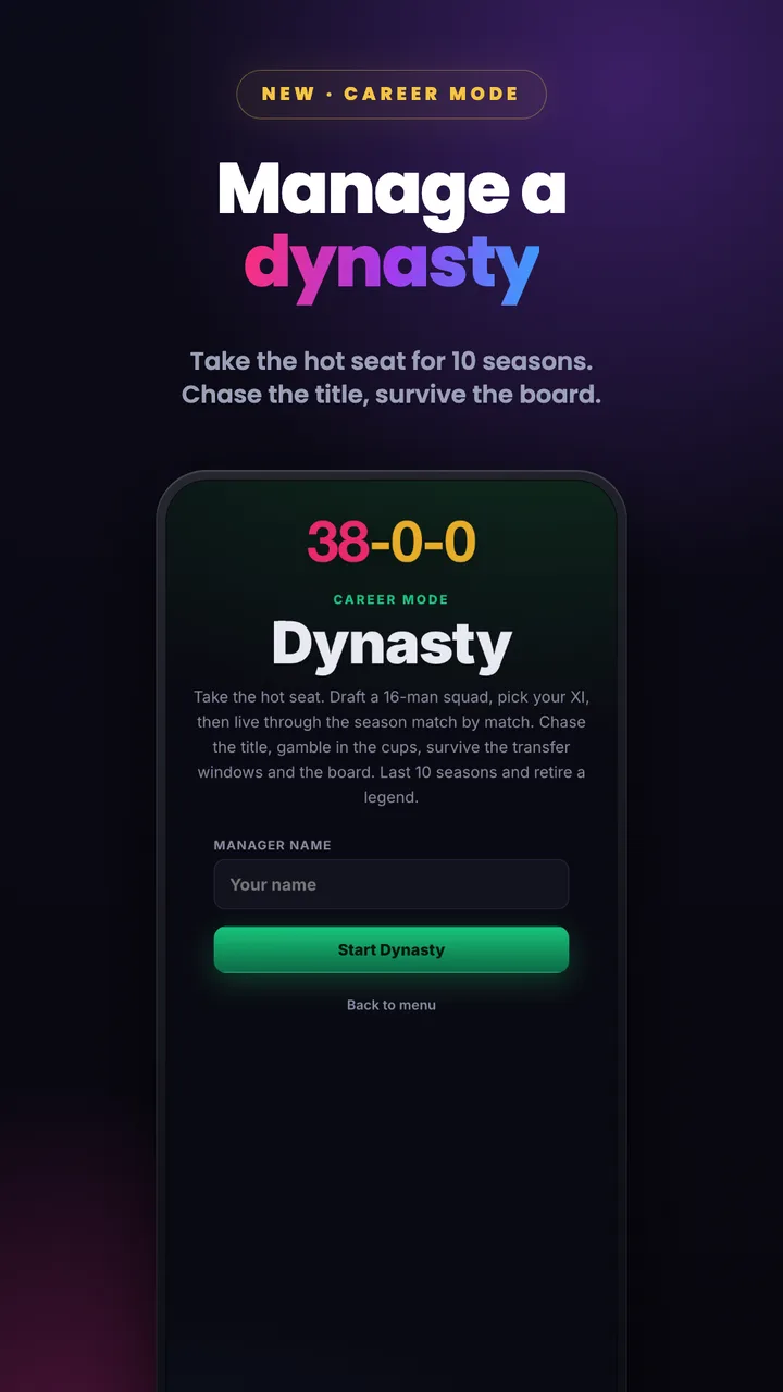 38-0-0: Football Squad Draft screenshot 4