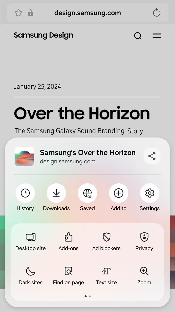 Samsung Browser screenshot 2