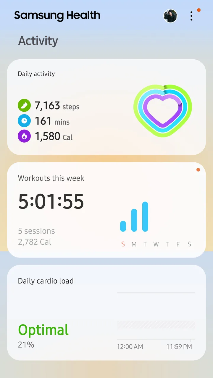 Samsung Health screenshot 2