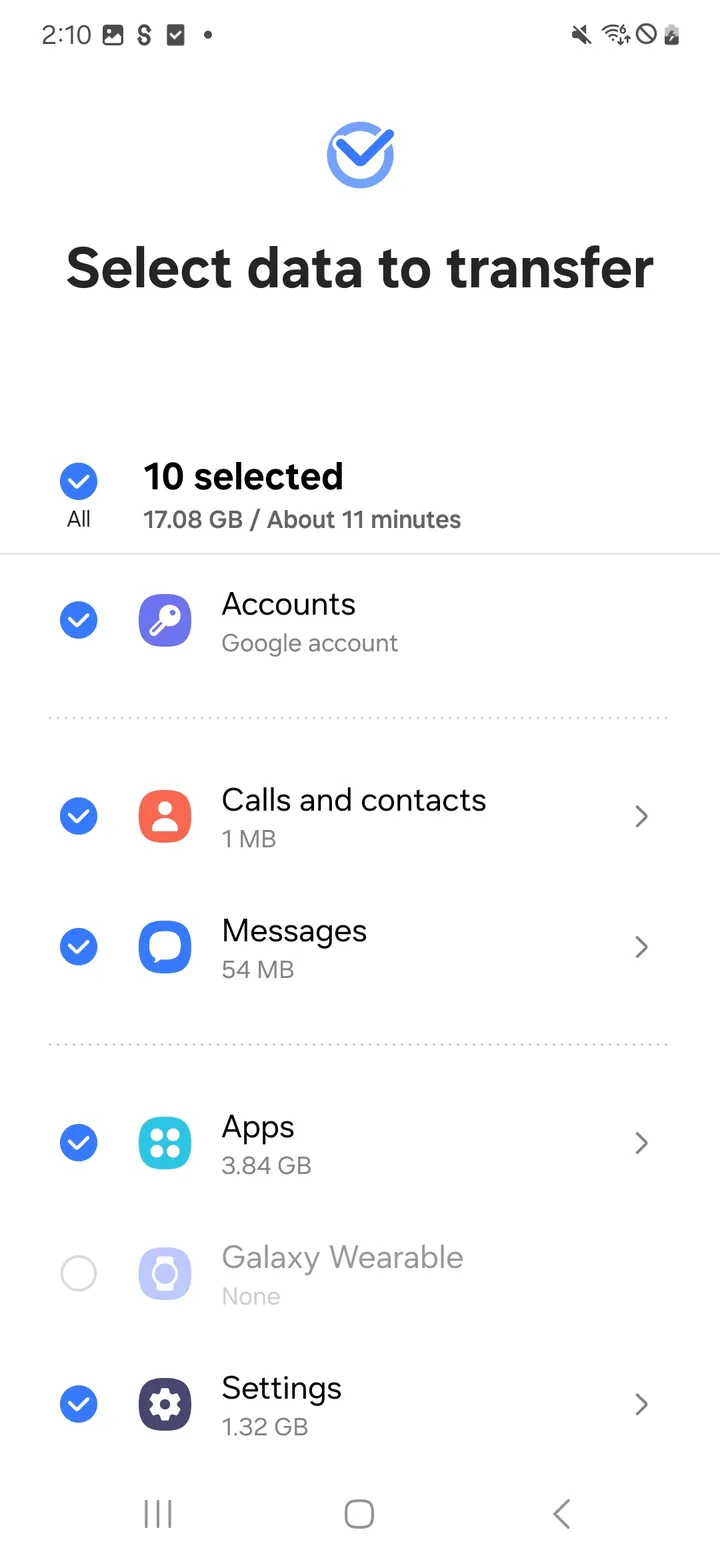 Samsung Smart Switch Mobile screenshot 3