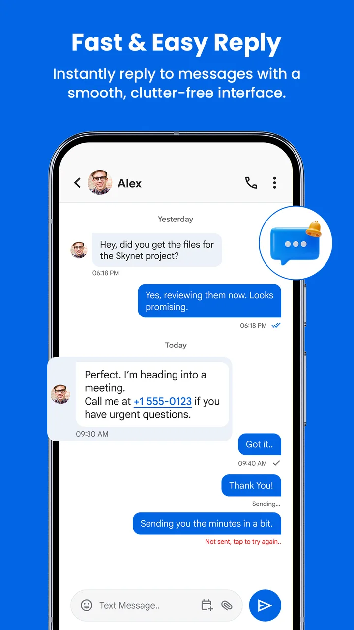 Messages: SMS & Text App screenshot 1