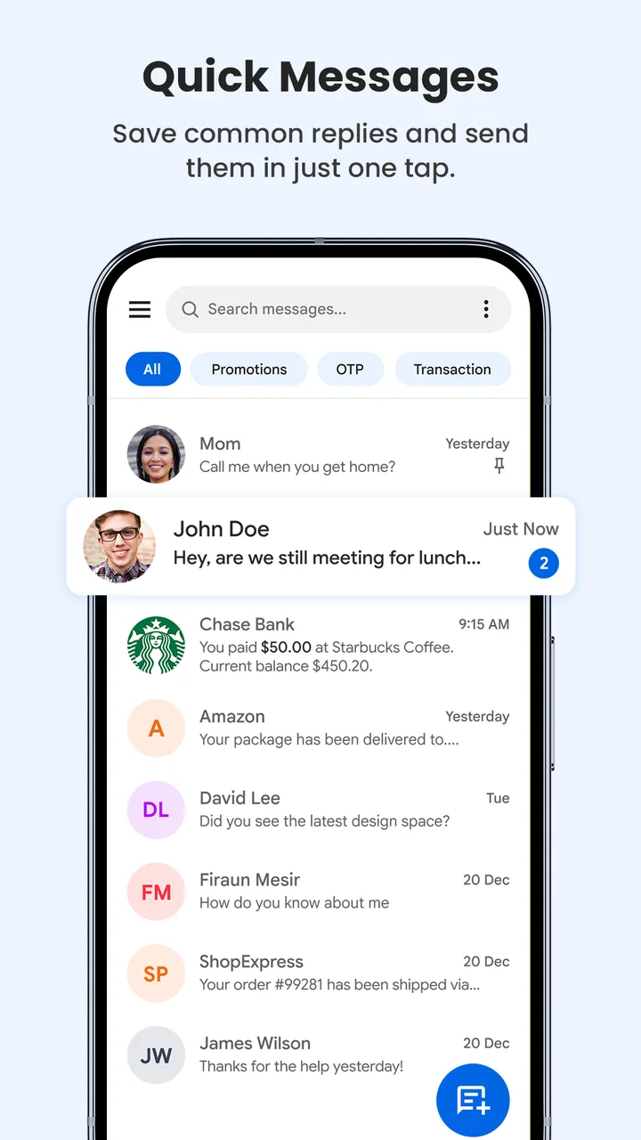Messages: SMS & Text App screenshot 2