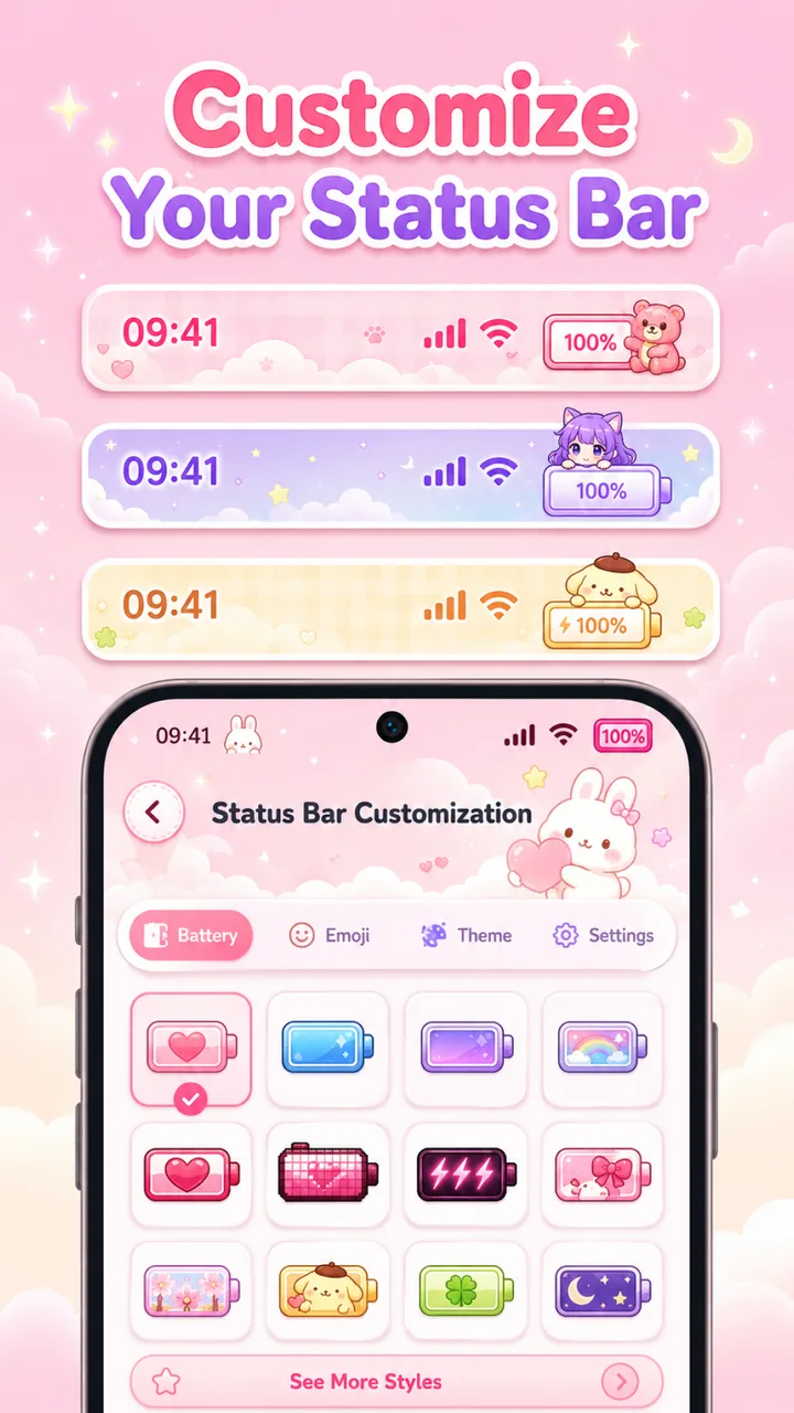 Emoji Battery & Shimeji Pets screenshot 3