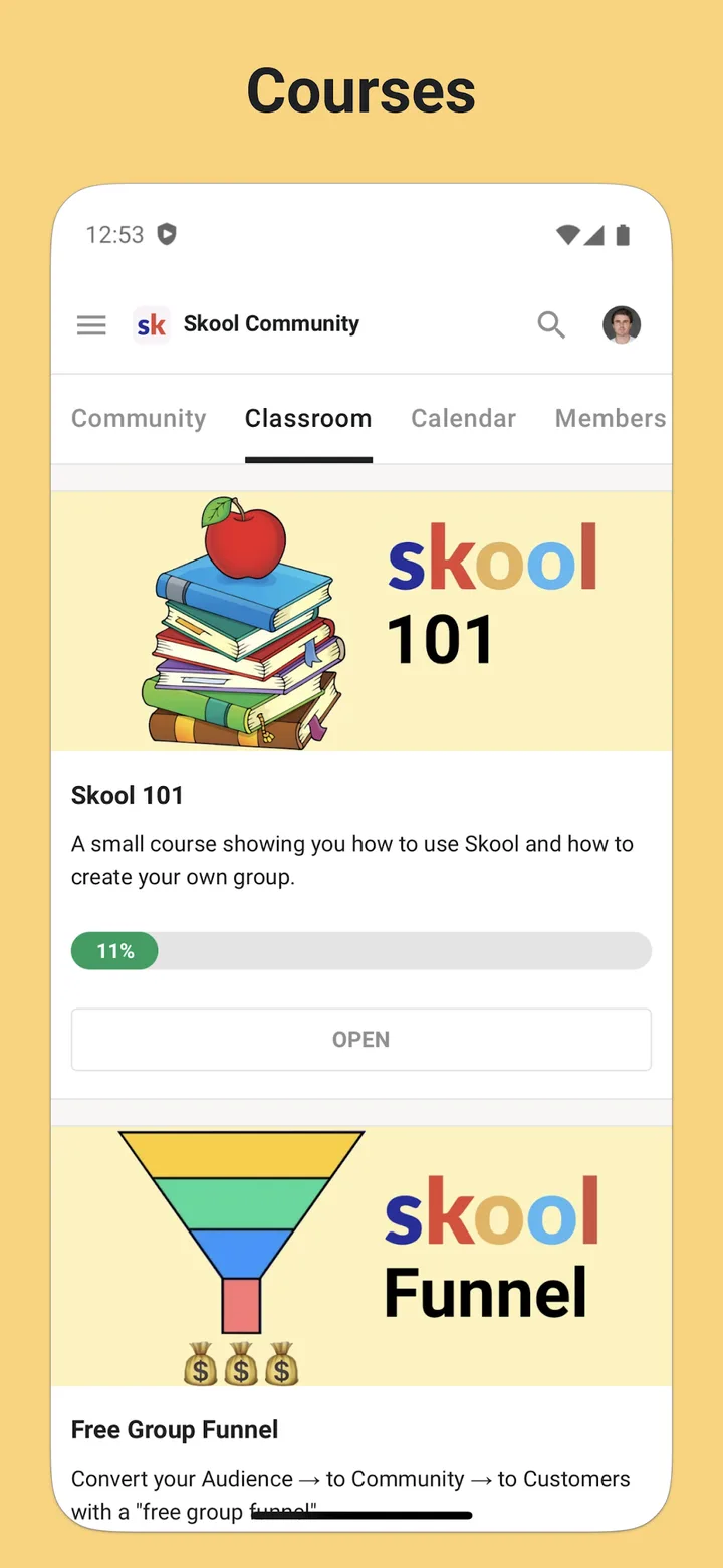 Skool screenshot 2