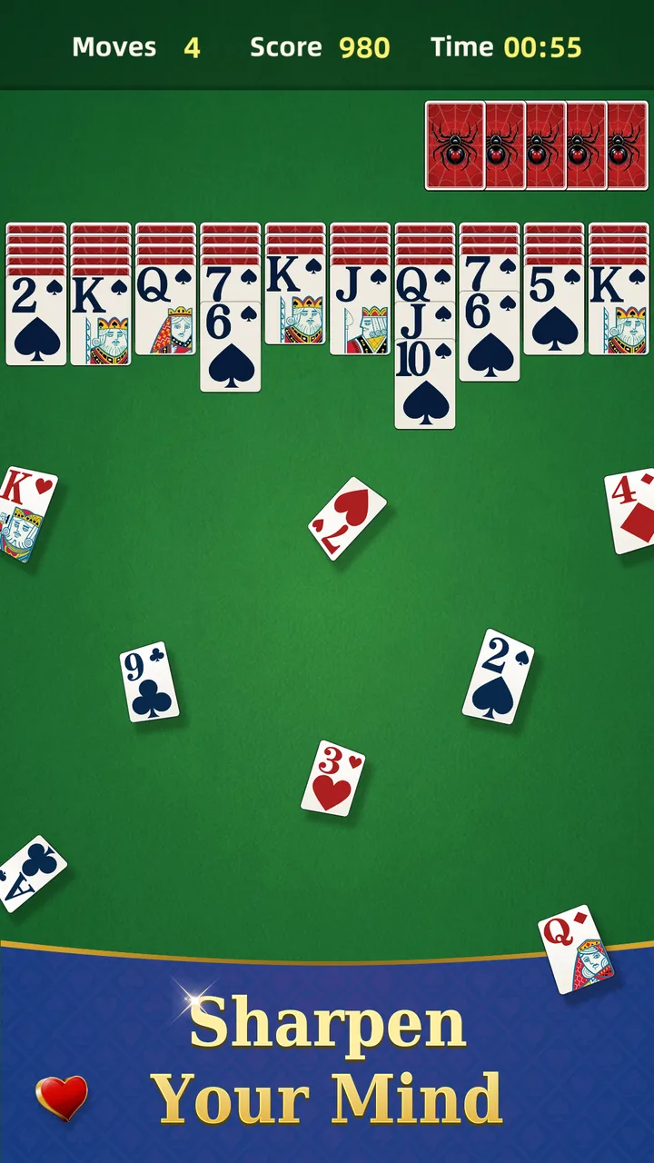 Spider Solitaire - puzzle trip screenshot 2