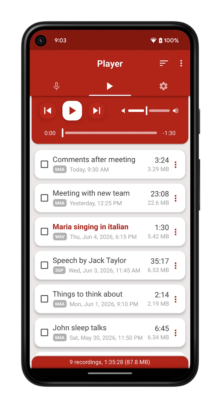 Voice Recorder Pro screenshot 2