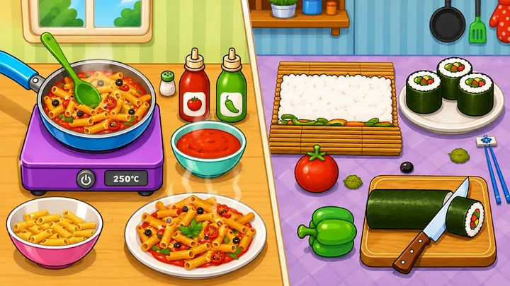 Kitchen Set Cooking Chef Time screenshot 1