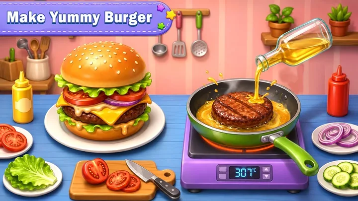 Kitchen Set Cooking Chef Time screenshot 2